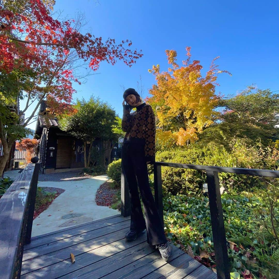 横田ひかるさんのインスタグラム写真 - (横田ひかるInstagram)「🍁🍂🌾  秋模様、空気が美味しい。  #rukahiootd #rukahi」11月4日 22時12分 - _rncn950805