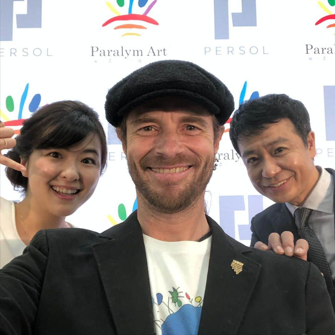 セイン・カミュのインスタグラム：「Today I was blessed to be the sub-MC for the Paralym Art World 🌍 Cup Award Ceremony❣️with works by challenged artists from around the world on the theme of Peace❣️ Next year’s theme will be Smiles😁❗️ #thanecamus #paralymart #paralymartworldcup #paralymartworldcup2020 #challenged #challengedartists @hideyuki.nakayama #feelingblessed #ilovewhatido」