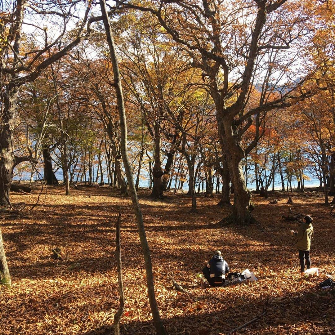 ワシントン・フェラーリさんのインスタグラム写真 - (ワシントン・フェラーリInstagram)「栃木県の中禅寺湖へ幼なじみと紅葉を見に行きました🍁この日は雲一つなくて今までみてきた紅葉の中で1番綺麗だなって思いました。夜は満月が凄かった。 本当に日本の四季は素晴らしい。 なにより時間の流れをゆっくり幼なじみと過ごせたのは最高の時間でした。中禅寺湖の水をろ過して飲んだんですけどめちゃくちゃ美味しかった🥳👌」11月4日 15時38分 - washingtonferrari