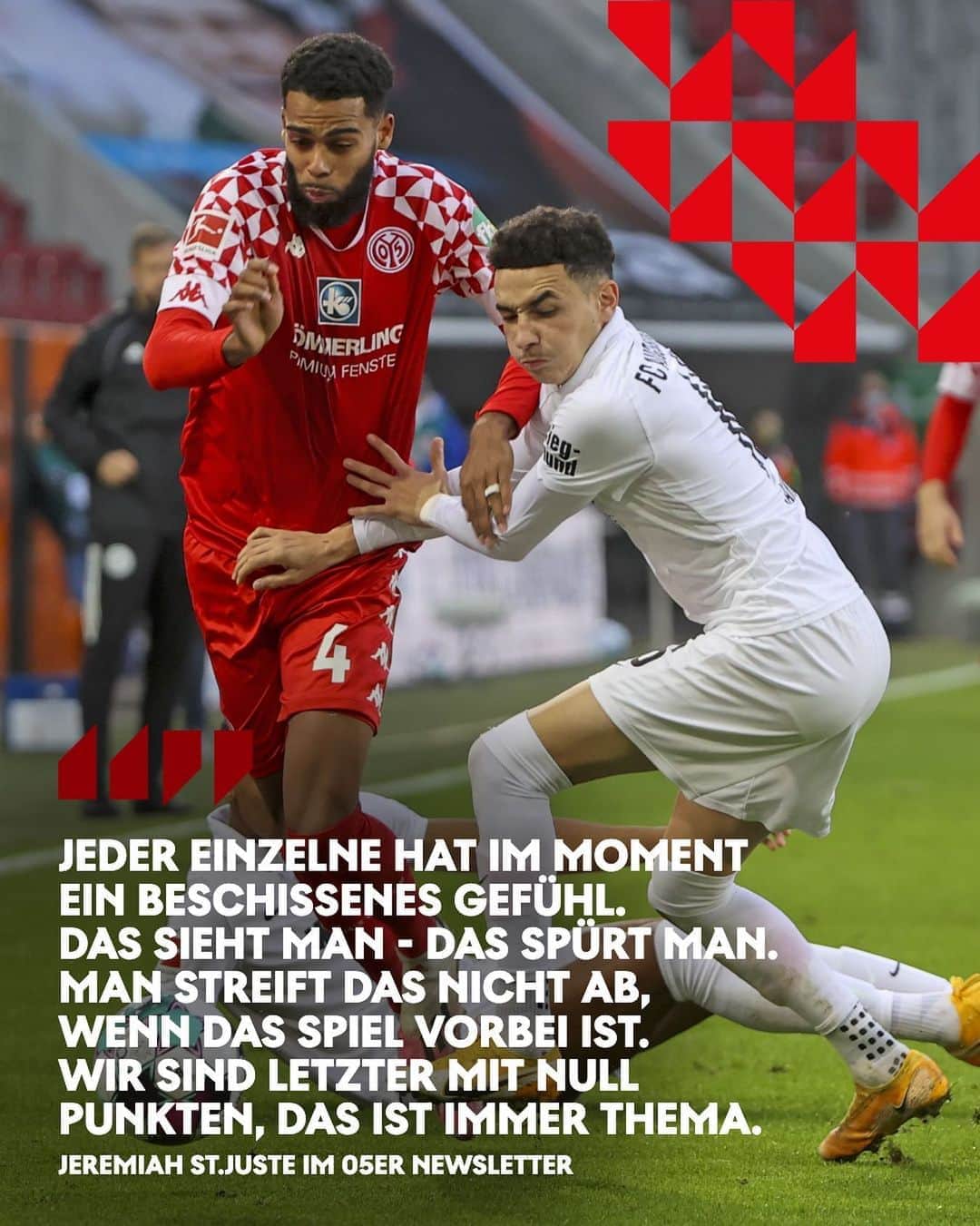 1.FSVマインツ05さんのインスタグラム写真 - (1.FSVマインツ05Instagram)「Klare Worte von @jeremiahstjuste. Wir fühlen mir dir. 😕  #mainz05 #fokus #M05S04」11月4日 23時13分 - 1fsvmainz05