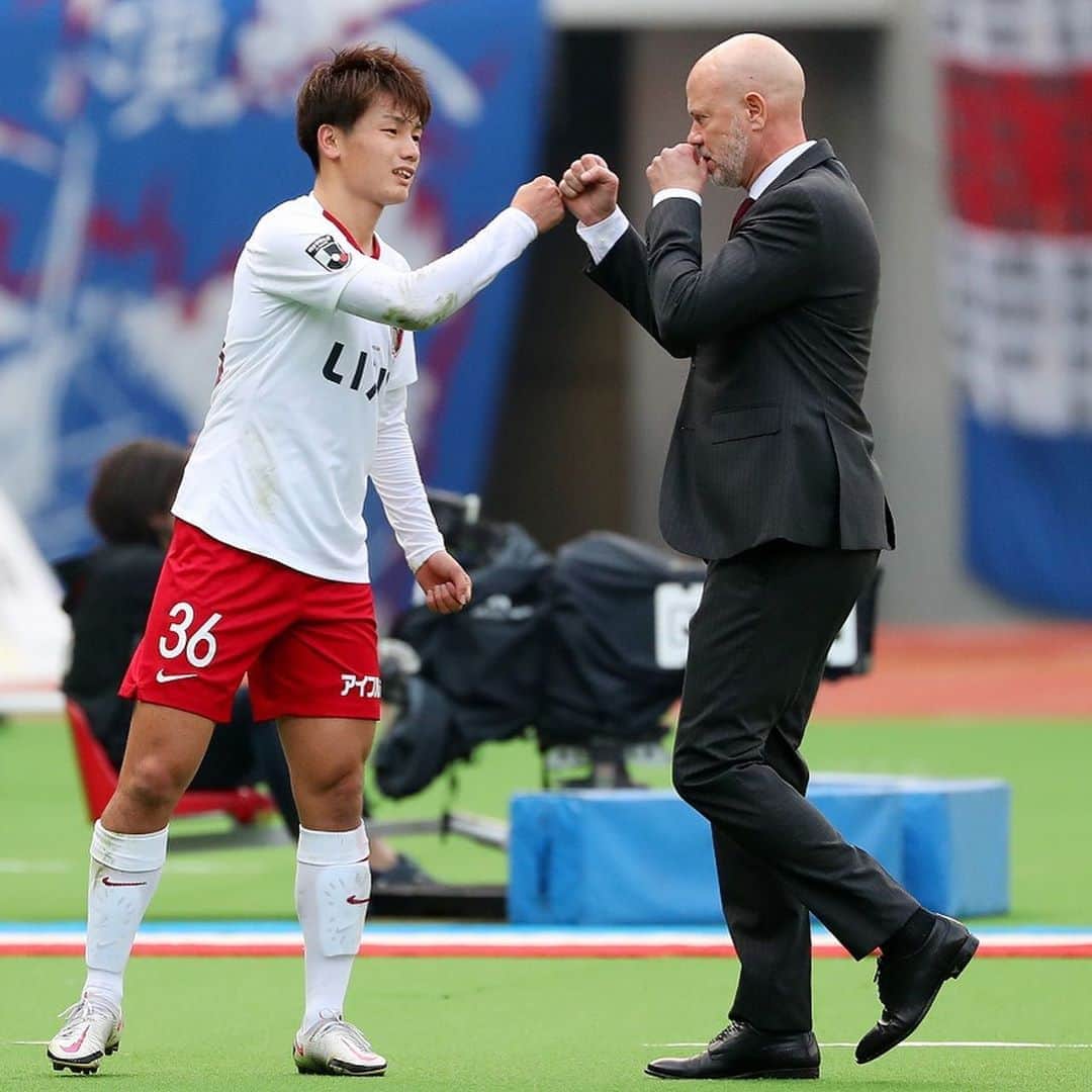 上田綺世のインスタグラム：「すごく緊張しました。 でもスタメンはすごく楽しかった。  また得点で応援に応えたい🔥 今度はホームで！！  #jleague #鹿島  #上田綺世 #にしても凄い試合でしたね」