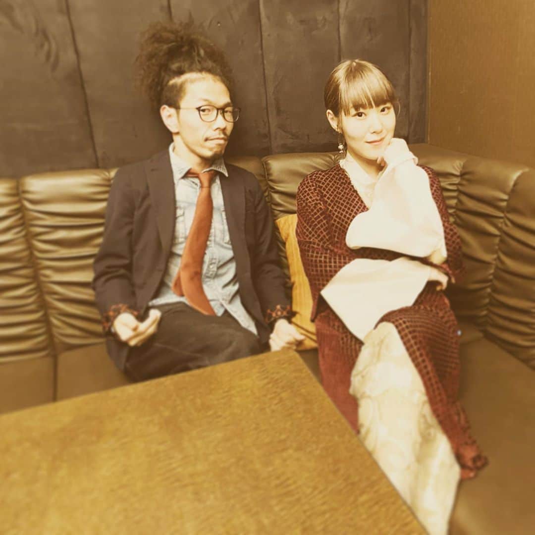 モリシーのインスタグラム：「全然久々じゃないSheと、 めちゃめちゃ久々なHeと。 リョウ&茉里さん改めておめでとうございます！ 素晴らしい時間でした！ #えみそんのアプリの加工インスタで試みたけど無理や。。。」