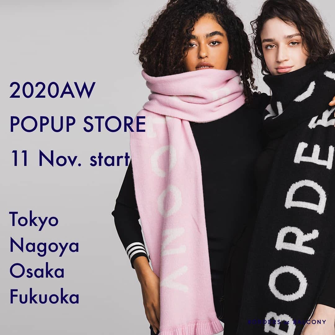 BORDERS at BALCONYのインスタグラム：「お待たせしました！！⁠⠀ POP UP STOREのお知らせです。⁠⠀ ⁠⠀ ⁠⠀ きちんと見えて心地よく、カジュアルだけど美しく。⁠⠀ いつでも、どんな時も、女性たちを輝かせるために。⁠⠀ ⁠⠀ ⁠⠀ 2020秋冬コレクションの中から人気の商品を厳選してラインアップ。⁠⠀ バッグやポーチ、限定商品などイベントでしか手に入らない商品も多数ご用意してお待ちしています✨⁠⠀ ⁠⠀ 普段、オンラインストアでしかお取り扱いのない商品も、実際にお手にとってご覧いただける数少ない機会でございます。⁠⠀ 大人気のキャスケットも、ネイビーカラーを限定発売！！⁠⠀ ⁠⠀ ⁠⠀ 是非この機会に遊びにいらしてくださいませ。⁠⠀ 11/11(wed)〜⁠⠀ 玉川タカシマヤからスタートです！⁠⠀ ⁠⠀ ⁠⠀ ⁠⠀ 11/11 - 玉川タカシマヤ⁠⠀ 11/18 - 銀座三越⁠⠀ 11/25 - 横浜高島屋⁠⠀ 12/2 - 新宿伊勢丹⁠⠀ 12/ - 博多阪急⁠⠀ 12/1 - 名古屋高島屋⁠⠀  1/6 - 阪急うめだ本店⁠⠀ ⁠⠀ ⁠⠀ ⁠⠀ #bordersatbalcony #ボーダーズアットバルコニー #ボーダーズ #BORDERS #柴田陽子 #yokoshibata⁠ #POPUPSTORE #POPUP #限定品」