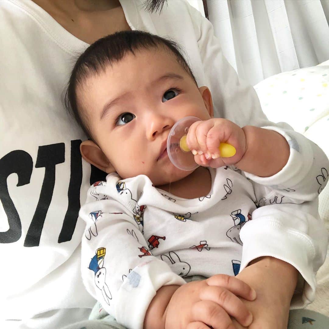馬渕史香さんのインスタグラム写真 - (馬渕史香Instagram)「@pigeon_official.jp さんに、乳歯ブラシをいただきました！  まだ歯は生えてきてないけど、ちょうど離乳食も始めたで歯磨きの練習〜🦷✨  #あしざわ家 #赤ちゃんのいる生活 #ずぼら主婦 #令和2年生まれ #5月生まれ #男の子ベビー #令和ベビー #babyboy #2020baby #ゼクシィbaby #ベビーグラム #ベビフル #コズレ #ままのて #ゼクシィbabyママ隊」11月4日 21時13分 - fumika0902