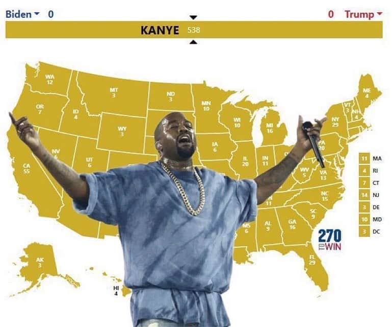 YeezyBoostOfficial さんのインスタグラム写真 - (YeezyBoostOfficial Instagram)「What if Ye was the next president?   Who made this?  I think @joebiden is winning 💯」11月4日 21時17分 - sightbase