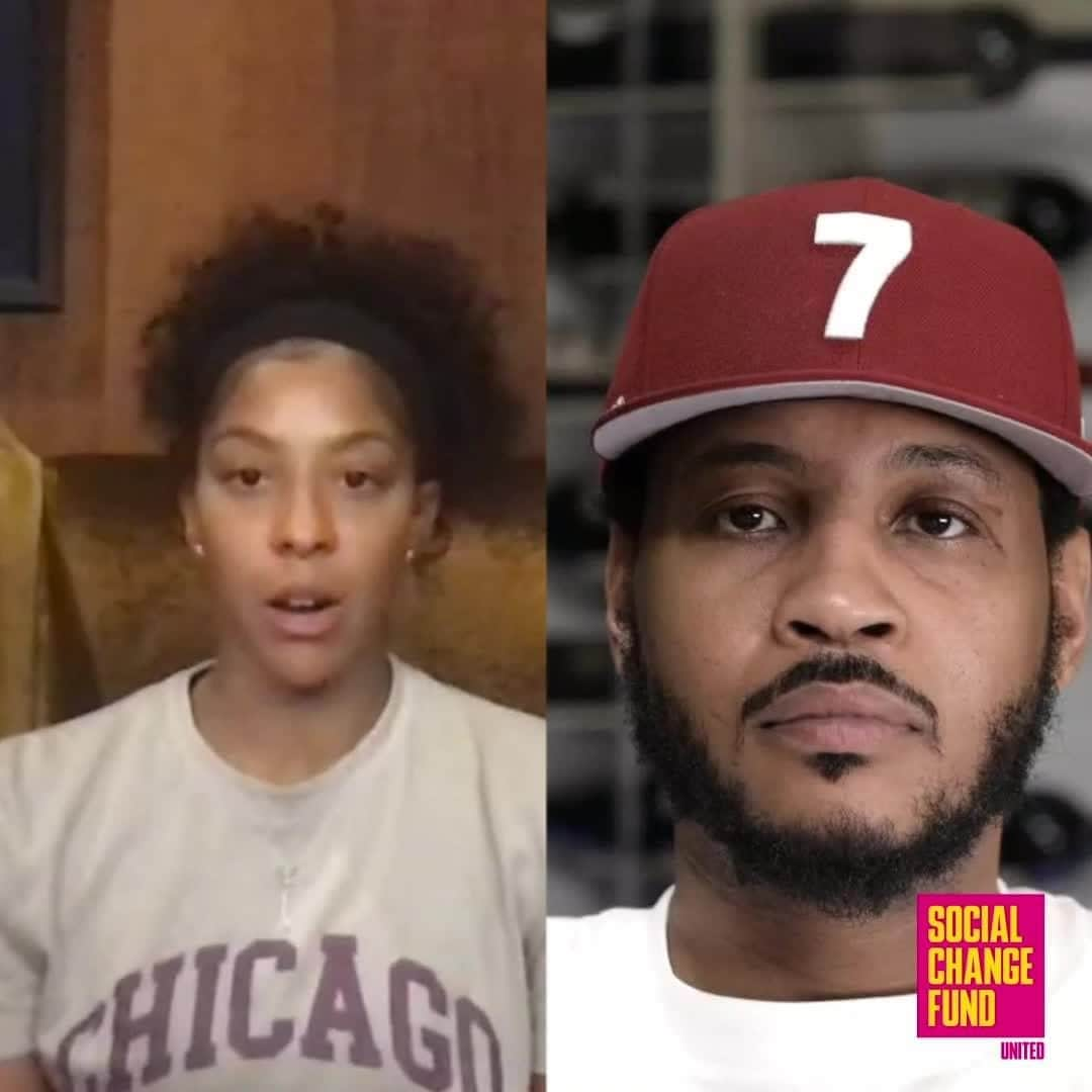 カーメロ・アンソニーのインスタグラム：「Big thanks to my sis @candaceparker for joining me on "What's In Your Glass?" We talked about wine, social activism, and what she would like to see for the future of the WNBA. Check out the full video on YouTube. Link in bio. #WhatsInYourGlass #STAYME7O」