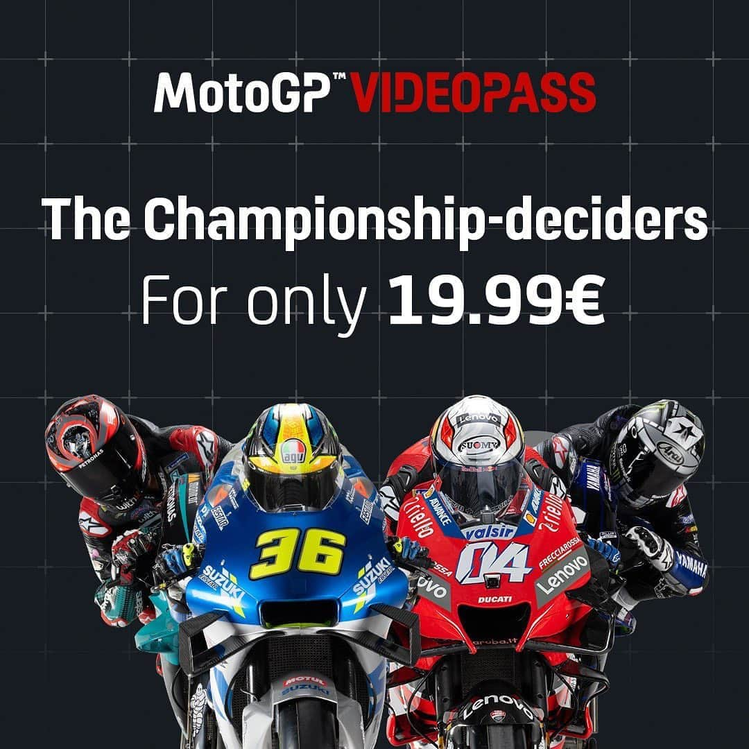 MotoGPさんのインスタグラム写真 - (MotoGPInstagram)「You don't want to miss the last triple-header of the 2020 season when the #MotoGP World Championship will be decided! 💥Hurry up and check out our story to grab our #VideoPass offer! 📲」11月5日 0時19分 - motogp