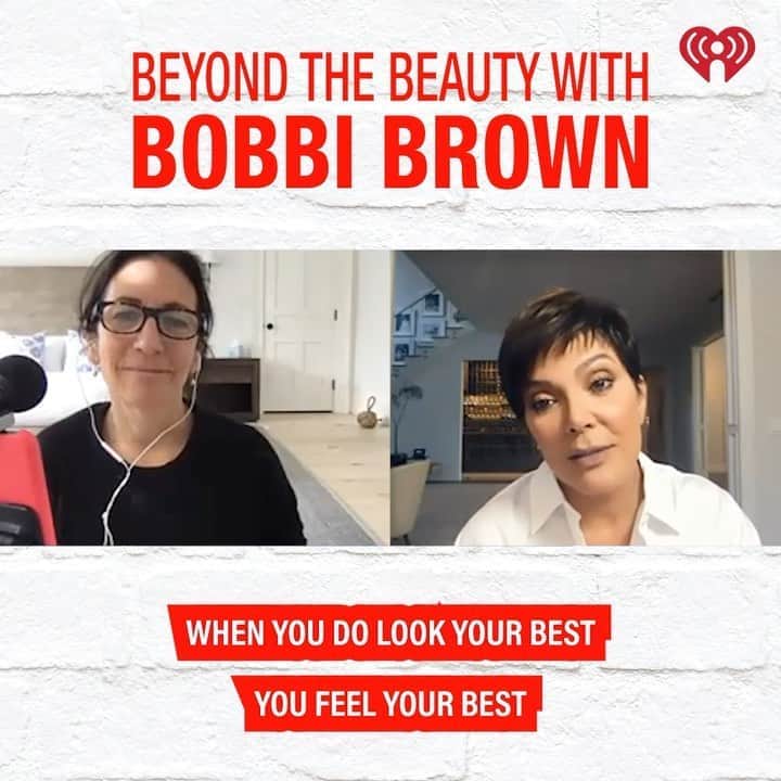 ボビー・ブラウンのインスタグラム：「If you’re looking for a distraction, check out this new episode of Beyond The Beauty live now on @iheartradio, @applepodcasts and @spotify with the uber business woman and momager @krisjenner, who is as incredibly nice as she is brilliant. Loved getting to hear her story.」