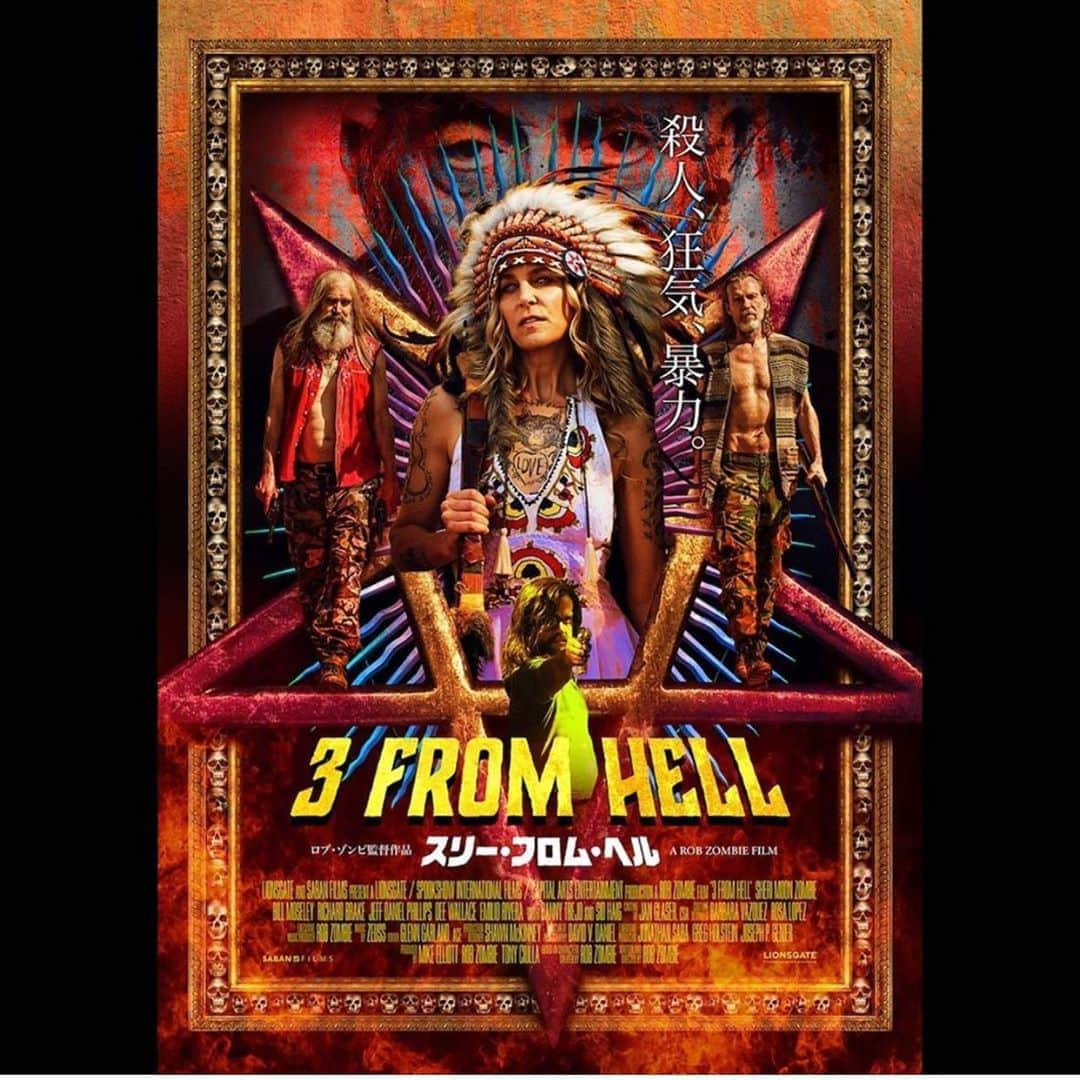 ロブ・ゾンビさんのインスタグラム写真 - (ロブ・ゾンビInstagram)「Better late than never! 3 From Hell is finally hitting theaters in Japan! #3fromhell #robzombie #sherimoonzombie #billmoseley #richardbrake #jeffdanielphillips #panchomoler #dannytrejo #deewallace #emiliorivera #sidhaig #🇯🇵」11月5日 1時09分 - robzombieofficial