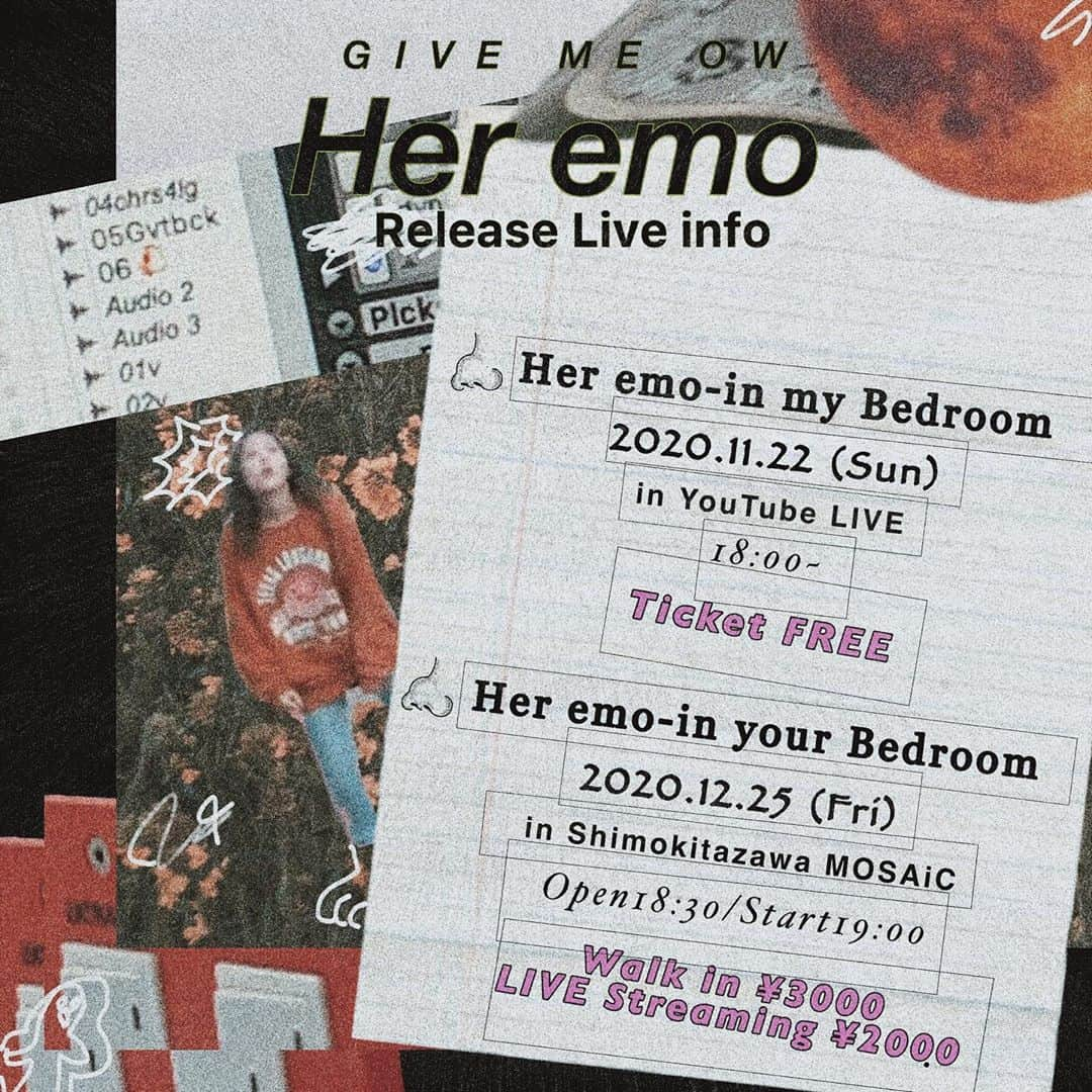 MIOさんのインスタグラム写真 - (MIOInstagram)「LIVE決まりました💙 12月25日は有観客ワンマンLIVE、 1年ぶりのライブハウスでのライブです。 . あれから1年後こんな"自分“になってると思わんかったです。 Her emoがHerと指しているように、そのくらい他人みたいに感じる1年前の自分へ、今こうして素敵な人たちに囲まれて音楽がやれているよ良かったね。楽しいよ。好きが最強だよ。信じて良かったよ。ってとても強く思います。 たくさん伝えたいことあるのでぜひ遊びにきてください。 . クリスマスだけれどみんな予定どうかな。。一緒に過ごしたいです。 お待ちしてます。🥀」11月5日 1時22分 - gmow_1122