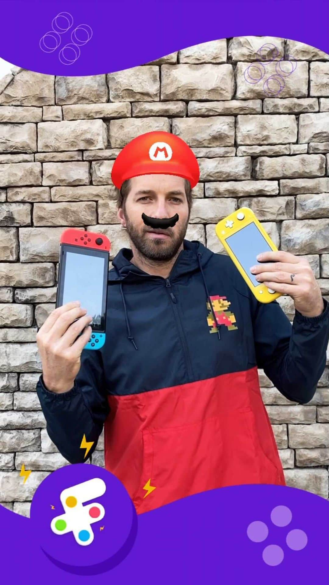 ライアン・ハンセンのインスタグラム：「🍄BREAKING NEWS🍄    •I’m the Nintendo King!!    @nintendo    #nintendoswitch」