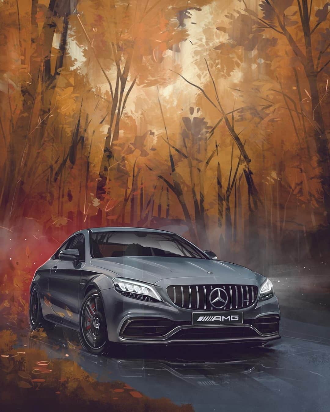 Mercedes AMGさんのインスタグラム写真 - (Mercedes AMGInstagram)「[Kraftstoffverbrauch kombiniert: 10,8 l/100km  CO₂-Emissionen kombiniert: 248 g/km  amg4.me/efficiency-statement]  A one of a kind painting of the Mercedes-AMG C 63 S Coupé by @andrewmytro. Do you want to share your artwork with us as well? Then use the hashtag #AMGspirit!  #DrivingPerformance #MercedesAMG #C63」11月5日 3時00分 - mercedesamg