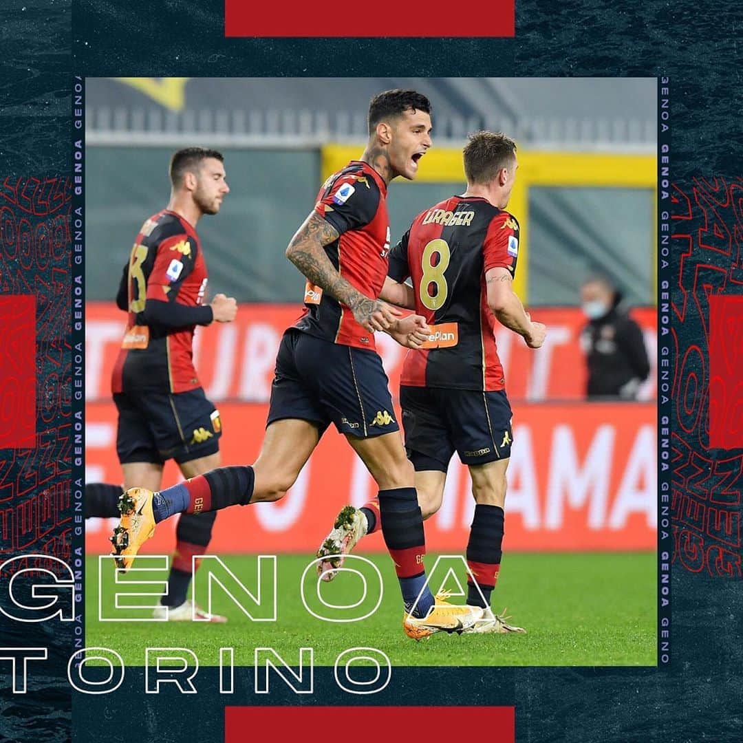 ジェノアCFCさんのインスタグラム写真 - (ジェノアCFCInstagram)「🔴🔵 #GenoaTorino 1️⃣-2️⃣.」11月5日 3時21分 - genoacfc