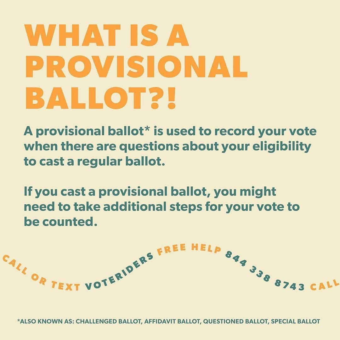 エイミー・シューマーさんのインスタグラム写真 - (エイミー・シューマーInstagram)「@thevoteriders • MAKE SURE YOUR PROVISIONAL BALLOT COUNTS!  As always, VoteRiders is here to help!!! Our voter services didn’t end with Election Day. You may need to take steps to fix your ballot, and we can help. Just call/text us at 844.338.8743 — and spread the word!  #CountEveryVote #IDCheck」11月5日 3時39分 - amyschumer