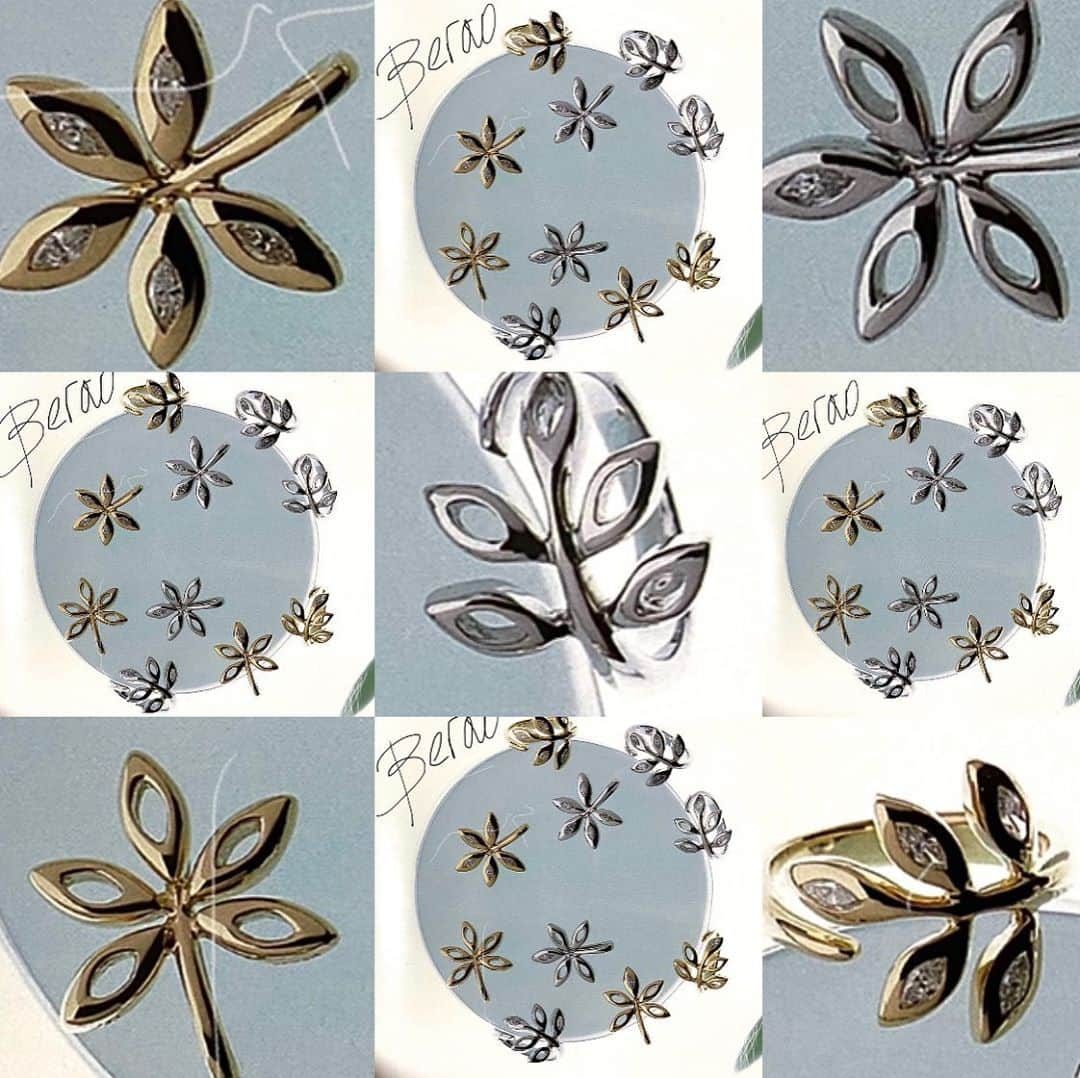 ホアキンベラオのインスタグラム：「«El otoño es una segunda primavera, cuando cada hoja es una flor.Albert Camus.  Sortijas pendientes y colgantes en oro amarillo y oro blanco con diamantes」