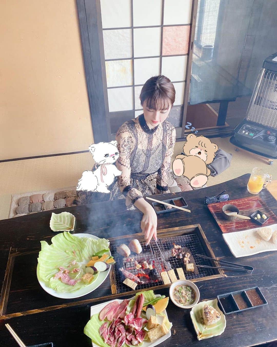 森下悠里さんのインスタグラム写真 - (森下悠里Instagram)「@sumibi_nishihara  ここの地鶏、馬肉が大好き過ぎる💓 - 焼きおにぎり🍙 - ふわっふわの🍧も最高✨✨ - #にし原 #炭火焼き #trip #restaurant #sumibiyaki」11月5日 17時39分 - yuurimorishita