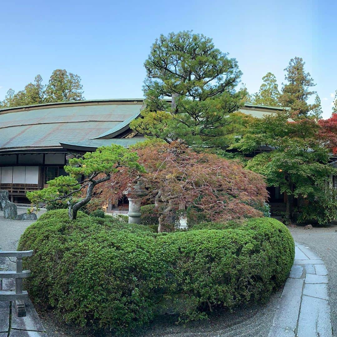 菊池桃子さんのインスタグラム写真 - (菊池桃子Instagram)「* 高野山では、宿坊を経験しました。 お寺に宿泊したのは生まれて初めて。 名著「空海の風景」の影響です。 夕の精進料理のあとに、 初めての写経も。 付き合ってくれた（連れて行ってくれた） 夫に感謝しています。  "鉄道大好き少年"だった夫との旅は、 私にも鉄道好きの一面があったことを教えてくれています。  #宿坊体験  #菊池桃子のyoutubeラジオ でいつか話します。 #鉄道」11月5日 9時50分 - momoko_kikuchi_official