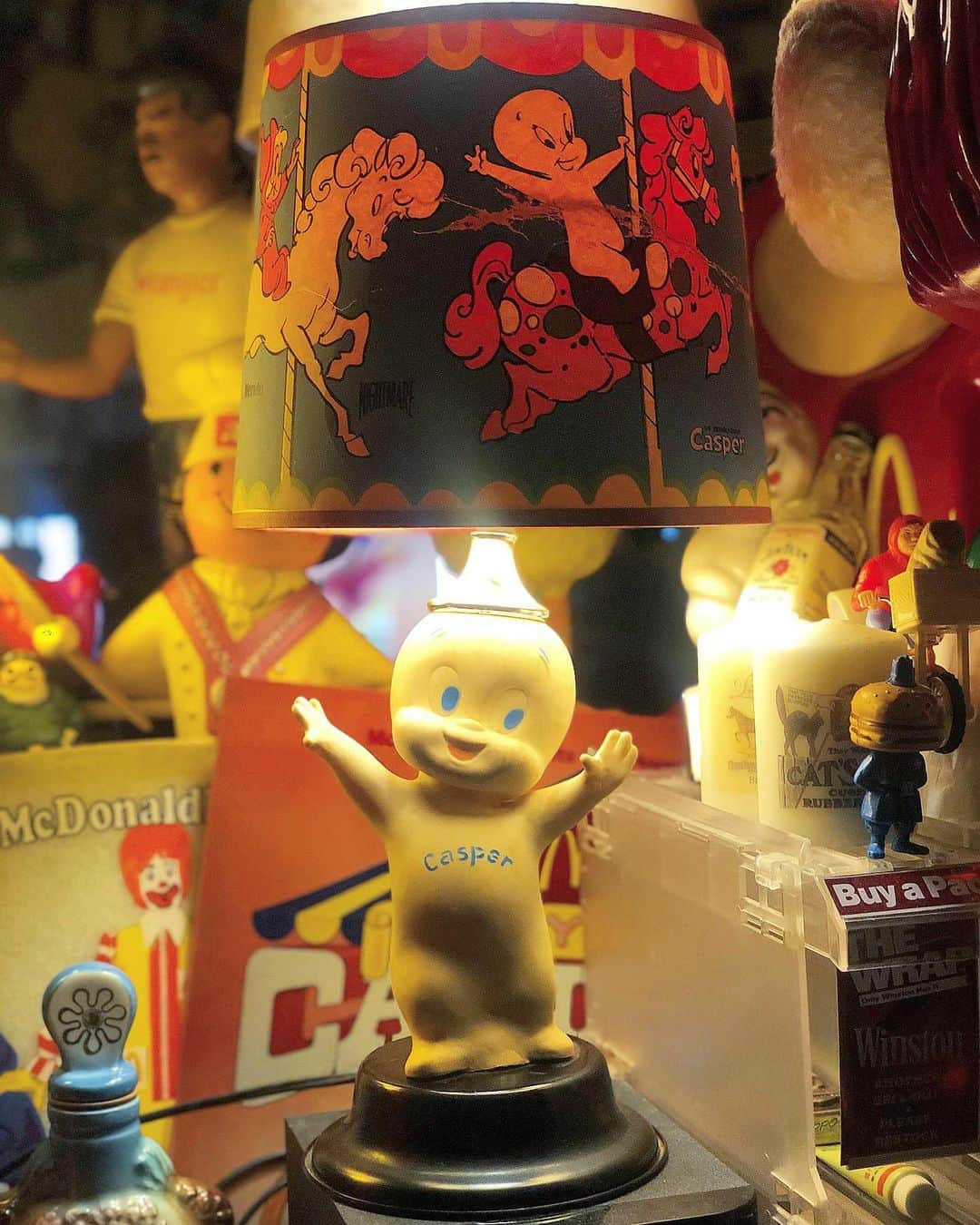 大川知英のインスタグラム：「60's Caspar The Friendly desk Lump👻 お念願のブチクソ可愛いキャスパーランプ がラッキーパンチずっぽし🚬 takatsubaseランプ総選挙のうぴ7に👨🏾 upi-🤡❗️ #casparthefriendlyghost #desklump #vintage#ブチクソ可愛い#ずっぽし #ラッキーパンチ#takatsubaseランプ総選挙 #うぴ7#amecajiboys#takatsubase #アメトイ部#captain」