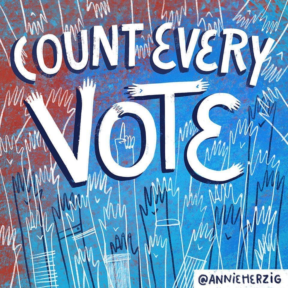 ケイティ・ロウズさんのインスタグラム写真 - (ケイティ・ロウズInstagram)「Leaders are chosen by the people. That means for a true democracy to work, every vote must count. Keep calm and count on. #everyvotecounts #counteveryvote #electionprotection」11月5日 11時18分 - ktqlowes