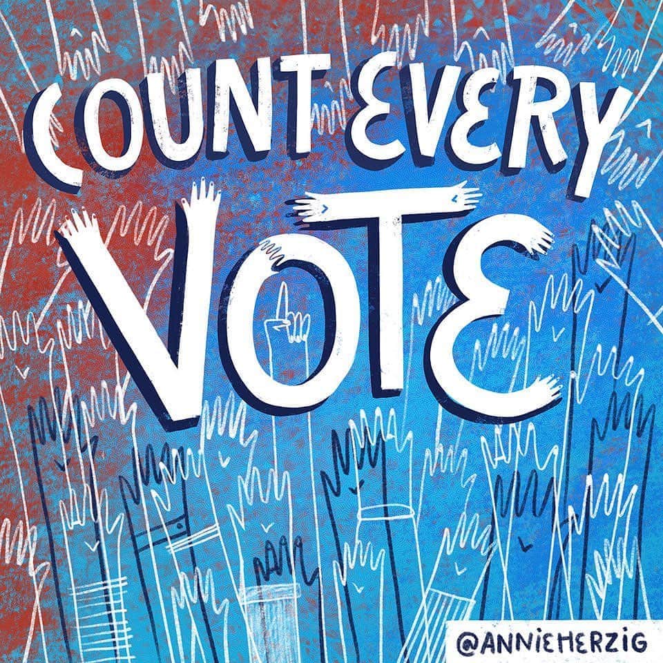 ジェリー・ライアンのインスタグラム：「WAIT FOR IT. Leaders are chosen by the people. That means for a true democracy to work, every vote must count. Keep calm and count on. #everyvotecounts #counteveryvote #electionprotection 🇺🇸🗳」