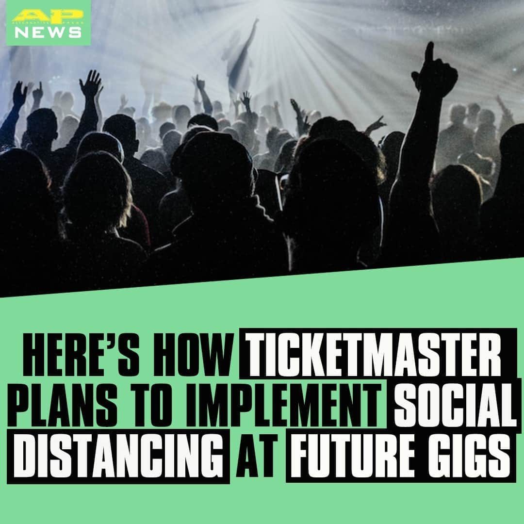 Alternative Pressさんのインスタグラム写真 - (Alternative PressInstagram)「With live events anticipated to resume in late 2021, @Ticketmaster has plenty of plans in store to ensure future concerts are safe to return to⁠ LINK IN BIO⁠ .⁠ .⁠ .⁠ #ticketmaster #socialdistance #socialdistancing #livemusic #altpress #alternativepress」11月5日 12時00分 - altpress