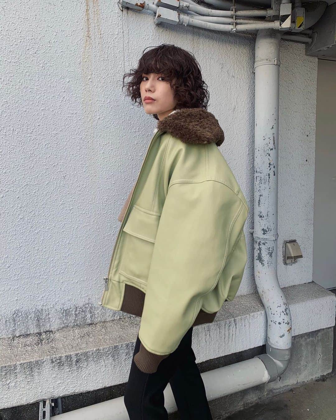 アウター ジャケット 美品 【THROW】VEGAN LEATHER BALOON B-3