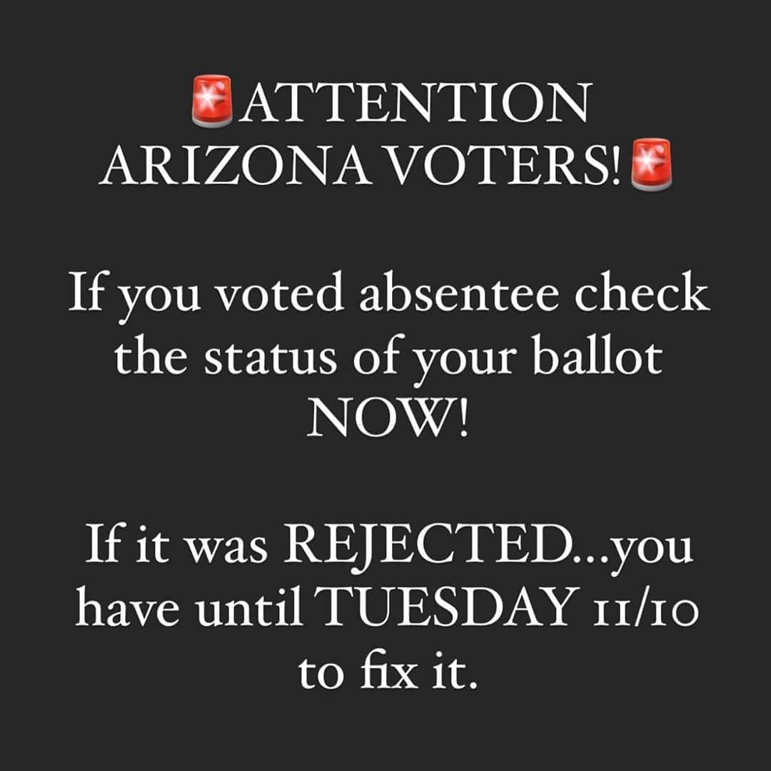 エイミー・シューマーさんのインスタグラム写真 - (エイミー・シューマーInstagram)「🚨ATTENTION🚨Georgia, Arizona & Nevada voters! Check the status of your absentee ballot!」11月6日 1時42分 - amyschumer