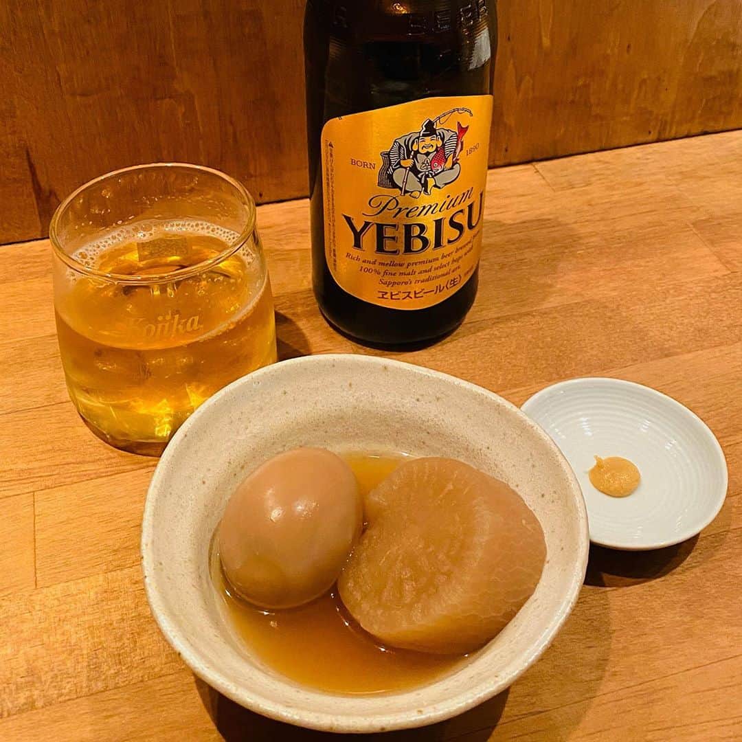 澤田修のインスタグラム：「冷える夜、おでんが沁み入ります。 ━○ﾛ|>  #おでん」