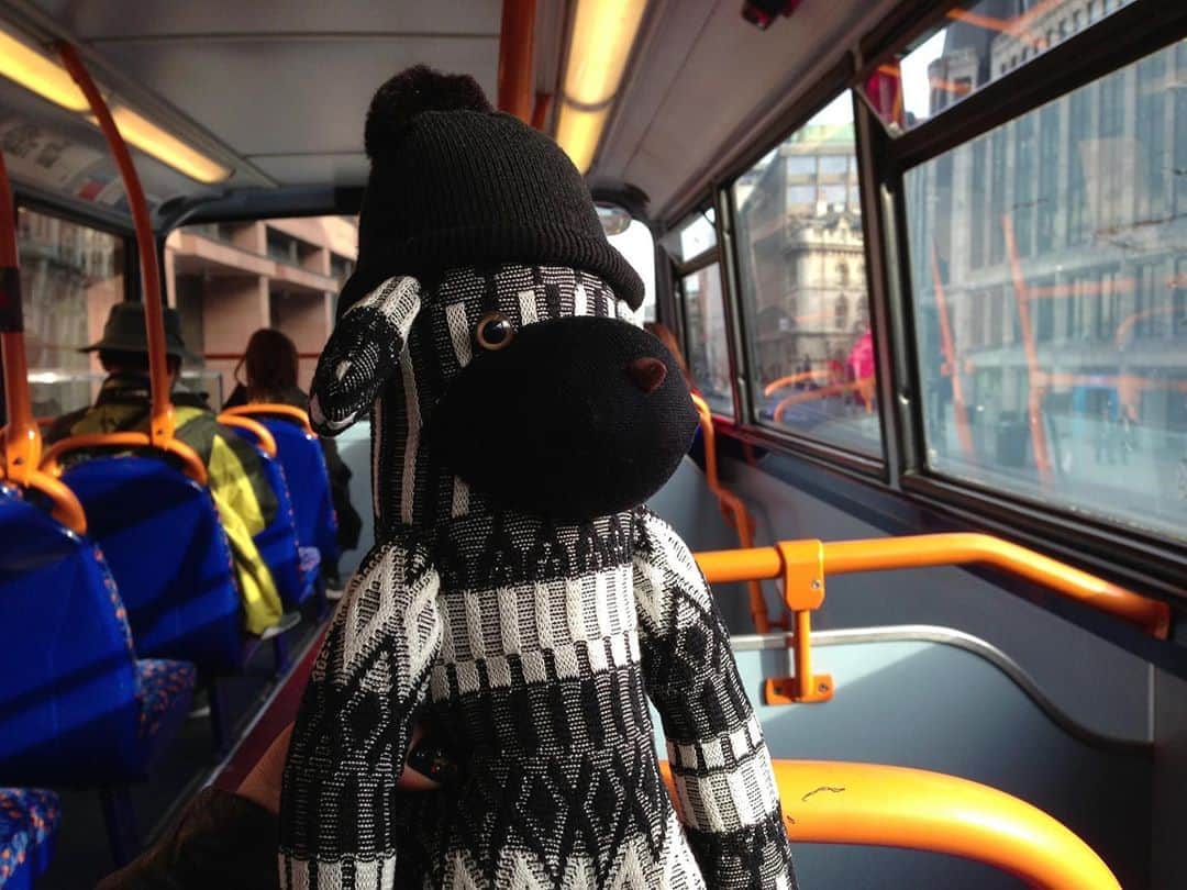 アヤメさんのインスタグラム写真 - (アヤメInstagram)「He loves London Bus route 25🚌🇬🇧 #londonmemories ダブルデッカーバスは絶対2階に乗りたい✨ #londonbusesroute25 #ayamesockmonbear #sockmonkey #holborn #iusedtolivehere #stpaulscathedral #travelinginlondon #transportforlondon #ロンドンの思い出 #ダブルデッカー #心配だな」11月5日 19時12分 - ayame_socks