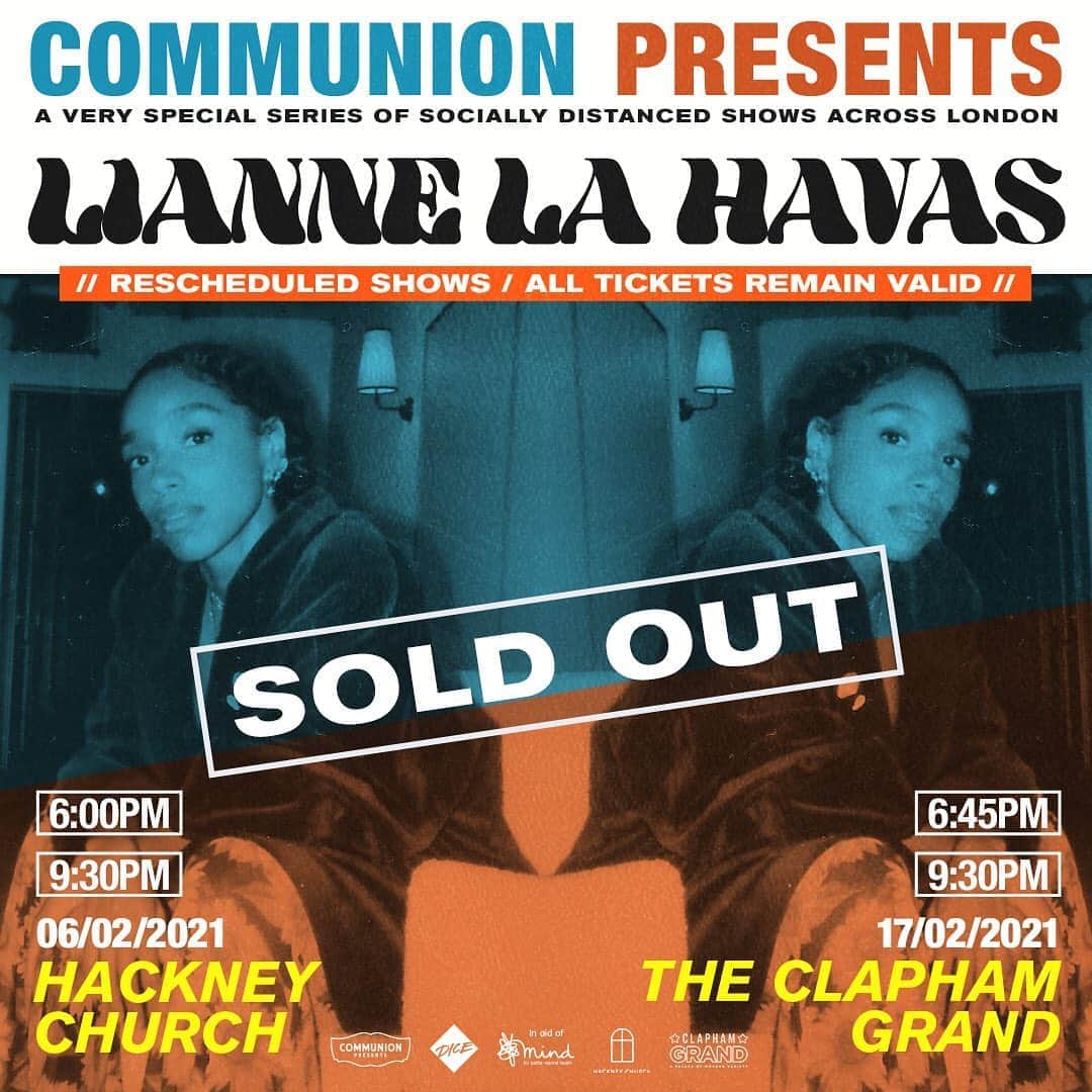 リアン・ラ・ハヴァスのインスタグラム：「Due to the new UK lockdown in November, we’re going to reschedule my 2x London shows to February 2021. Original tickets will be valid for the new dates. Stay safe everyone. All my love」