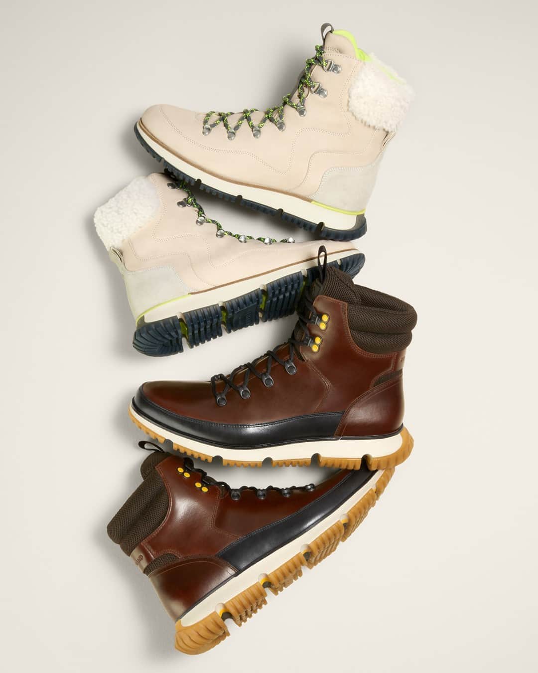 Cole Haanのインスタグラム：「Introducing the 4.ZERØGRAND Hiker – unparalleled performance engineering and nearly a century of craft come together to deliver a mountaineering boot designed to conquer the world's city streets. Say hello to the world's most advanced urban hiker.」