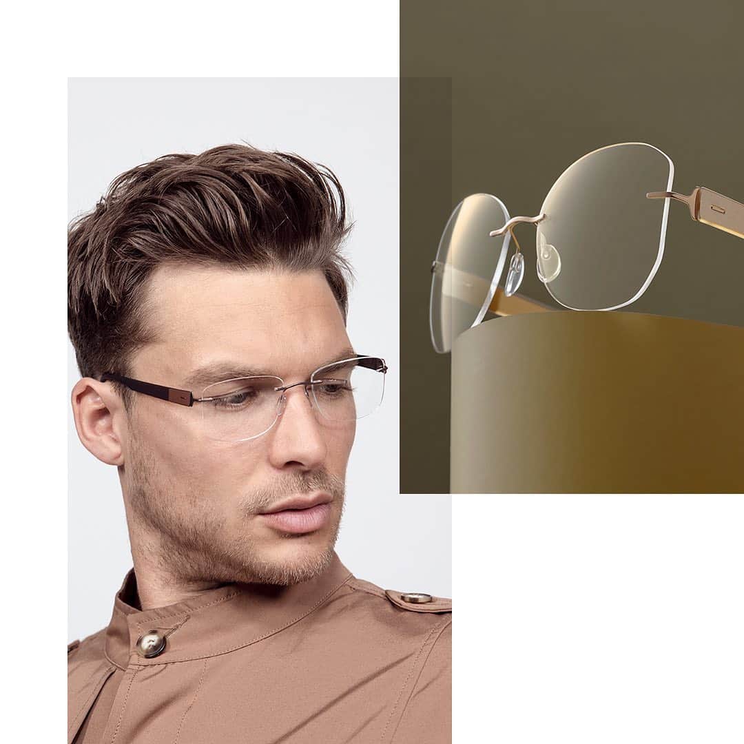 シルエットのインスタグラム：「Radiate positivity with a neutral tone that promotes a sense of wellbeing. Featuring: Sivista 5553⁠⠀ .⁠⠀ .⁠⠀ .⁠⠀ #silhouetteeyewear #tryitwearitloveit #eyeweardesign #luxuryeyewear #fashioneyewear #opticalframes」