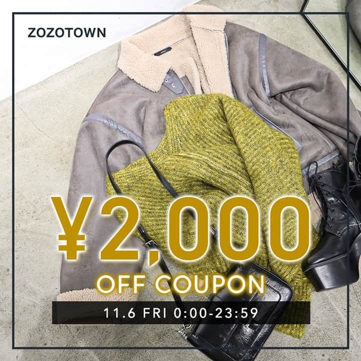 EMODAさんのインスタグラム写真 - (EMODAInstagram)「ㅤㅤㅤ ＼＼ZOZOTOWN￥2,000 OFF COUPON❤／／ ㅤㅤㅤ 本日限定📢 ㅤㅤㅤ EMODAのアイテムが2,000円OFFに‼ ㅤㅤㅤ #ZOZOTOWN 限定の特別クーポン発行中🙌  期間🕛：11/6(FRI) 0:00～23:59  アウター・ニット・ブーツect..今欲しいアイテムもクーポン対象！ お得にgetしてください❤ ㅤㅤㅤ TOPのURLからチェック✔ ㅤㅤㅤ #EMODA」11月6日 0時02分 - emoda_official