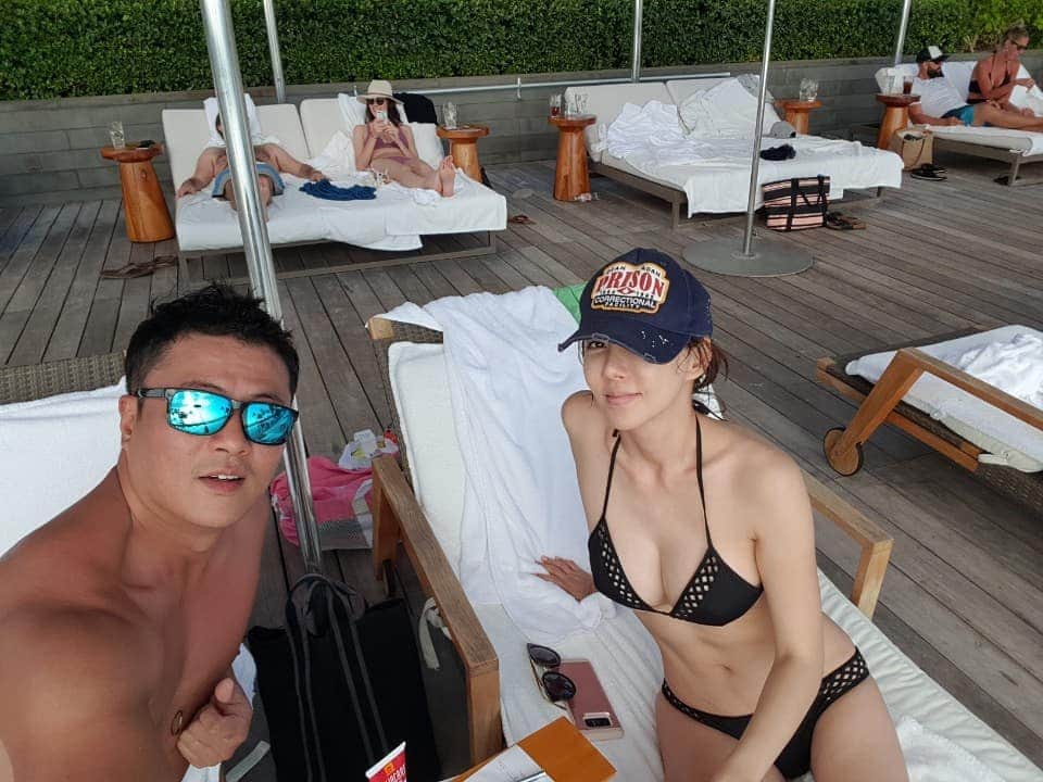 ミン・ヨンウォンのインスタグラム：「그립다.. 하와이 언제 다시갈수있을까 . . . . . . . . . 돌아갈수없는 몸..다시 입을수없는 비키니 #하와이 #포시즌스호텔」