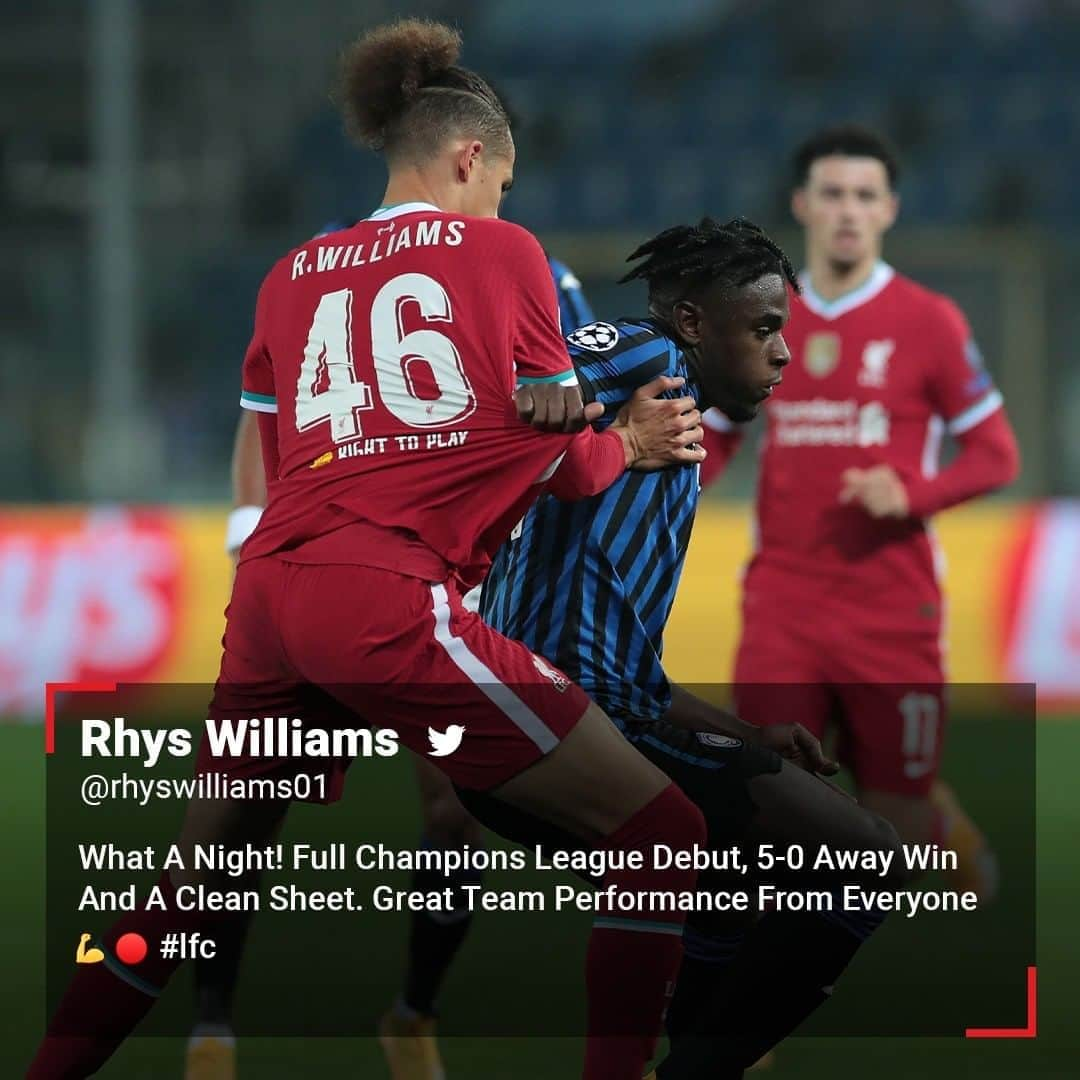 リヴァプールFCさんのインスタグラム写真 - (リヴァプールFCInstagram)「Yes, Rhys 💪🔴 #LFC #LiverpoolFC #UCL #ChampionsLeague」11月6日 3時15分 - liverpoolfc