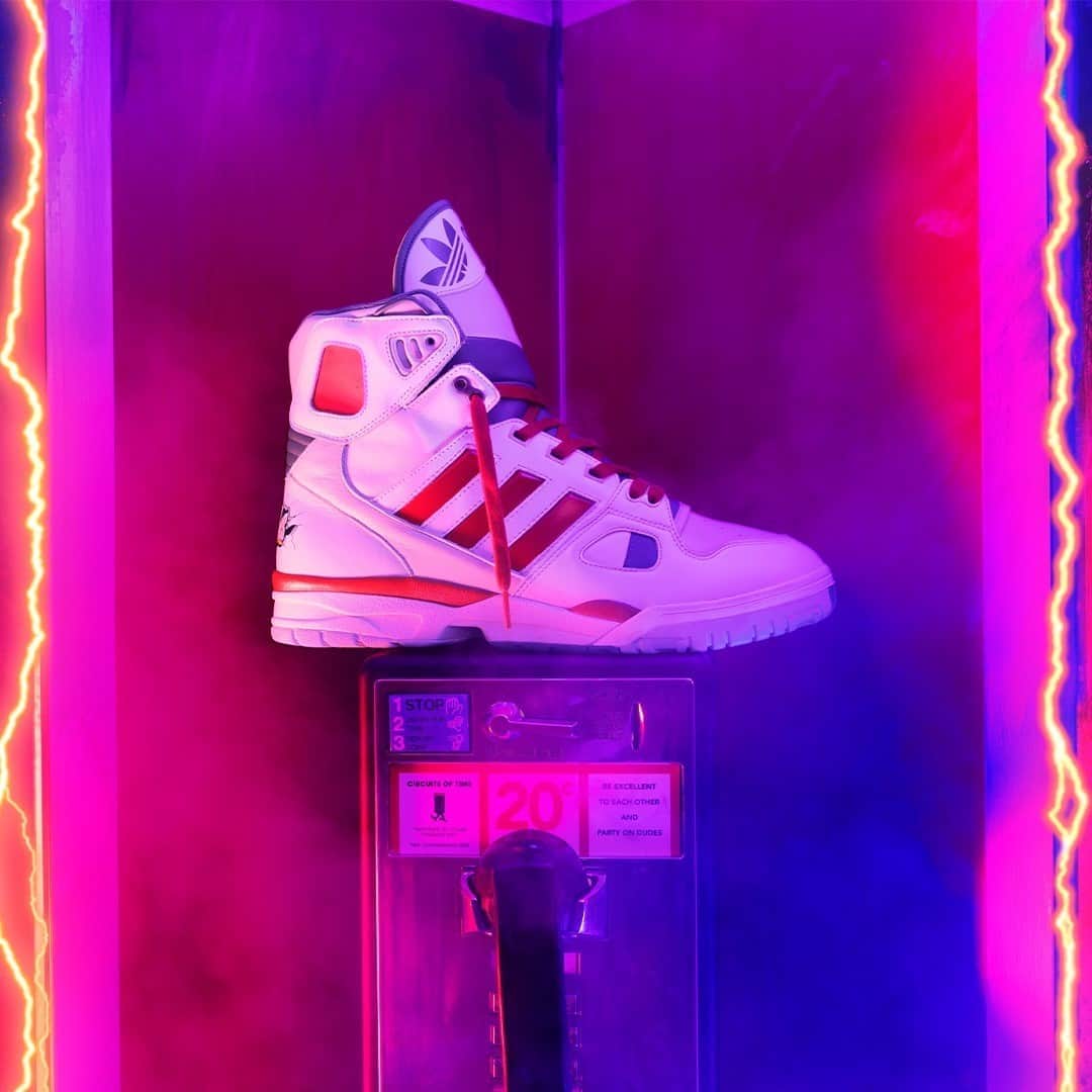 Foot Lockerさんのインスタグラム写真 - (Foot LockerInstagram)「Inspired by the 1991 film ‘Bill & Ted’s Bogus Journey,' @KidCudi & #adidas are bringing back the iconic Artillery Hi silhouette featured in the film. Available 11/12!」11月6日 5時00分 - footlocker