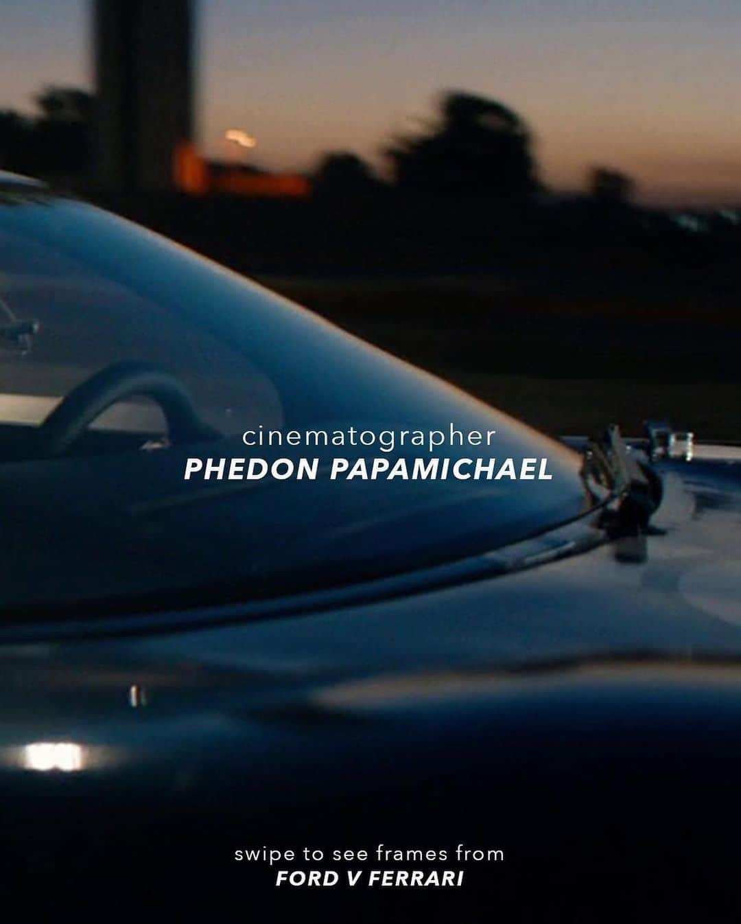 フェドン・パパマイケルのインスタグラム：「#fordvsferrari #cinematography #phedonpapamichael #christianbale #mattdamon 🎥🏁」