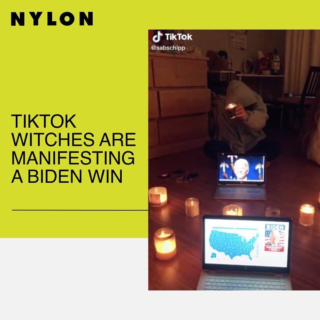 Nylon Magazineさんのインスタグラム写真 - (Nylon MagazineInstagram)「#WitchTok doing the absolute MOST. What to know about the “Blue Wave” spell (incredible) and how Gen Z witches are harnessing their collective energy to “wash away the wickedness of Donald Trump,” all at the link in bio.」11月6日 7時13分 - nylonmag