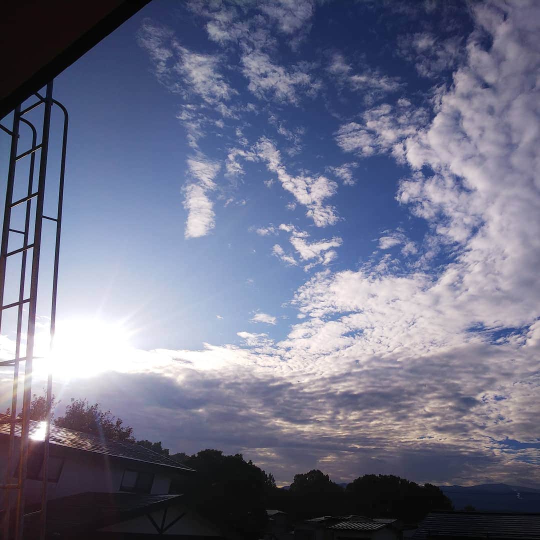 みながわゆみさんのインスタグラム写真 - (みながわゆみInstagram)「#おはようございます #今日も素敵な一日を #いまそら #イマソラ #青空 #雲 #我が家のベランダからの眺め」11月6日 7時48分 - nama.09.19