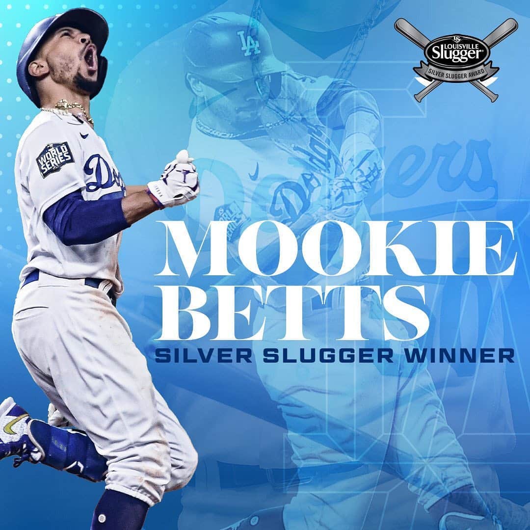 Los Angeles Dodgersさんのインスタグラム写真 - (Los Angeles DodgersInstagram)「Adding more hardware to his collection. ⁣ ⁣ Congrats @mookiebetts on your fourth Silver Slugger Award!」11月6日 8時14分 - dodgers