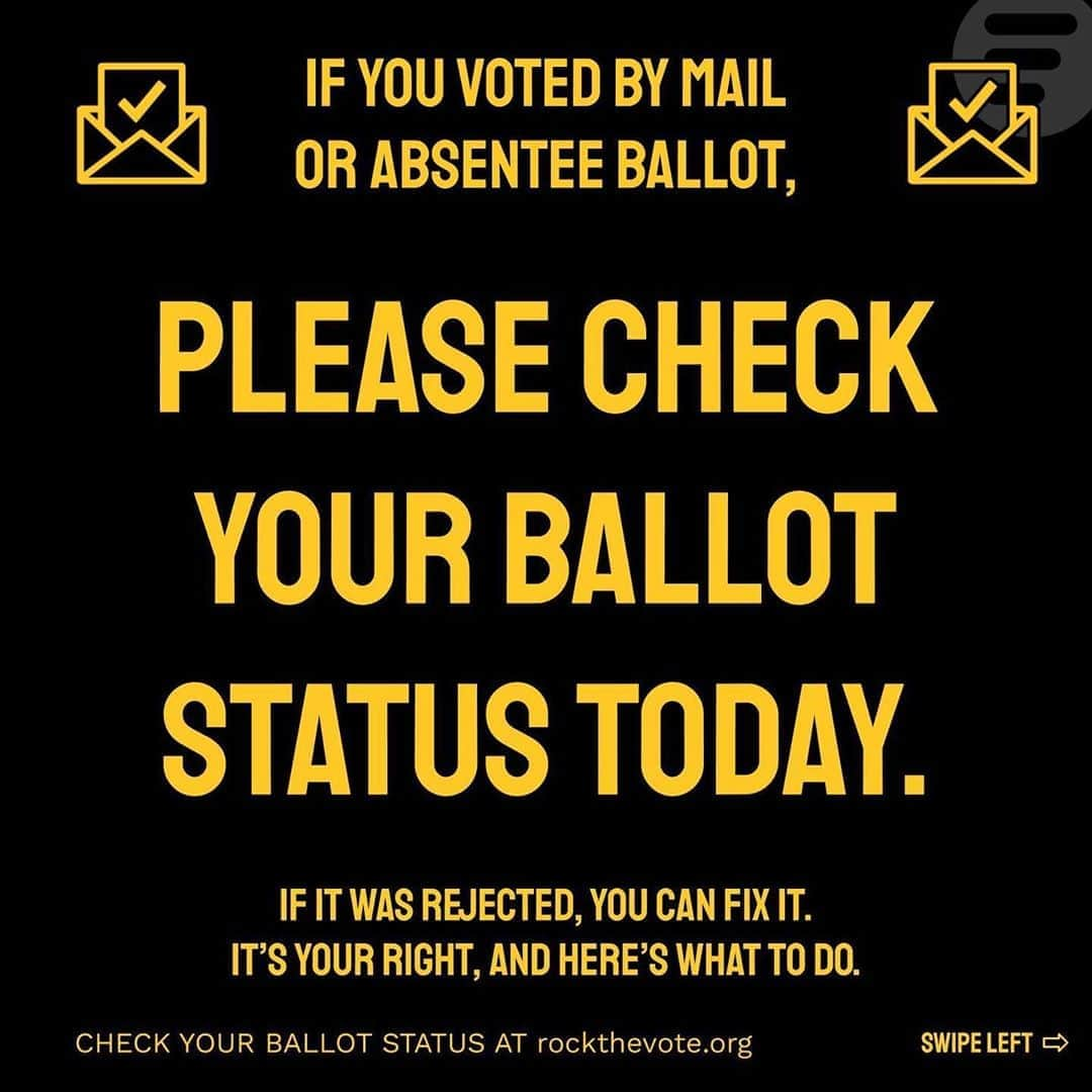 エヴァ・ロンゴリアさんのインスタグラム写真 - (エヴァ・ロンゴリアInstagram)「If you voted absentee check the status of your ballot NOW! If it was rejected, you may still have a chance to correct it and make sure your vote still counts. Track your ballot today and call 866-OUR-VOTE if you need help #counteveryvote #electionprotection」11月6日 8時18分 - evalongoria