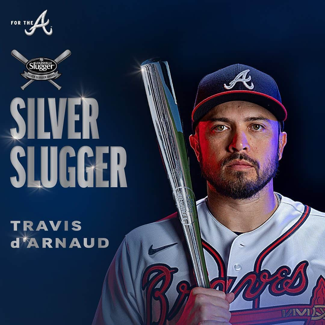 アトランタ・ブレーブスさんのインスタグラム写真 - (アトランタ・ブレーブスInstagram)「Congratulations to Travis d’Arnaud for winning his first #SilverSlugger award!」11月6日 8時49分 - braves