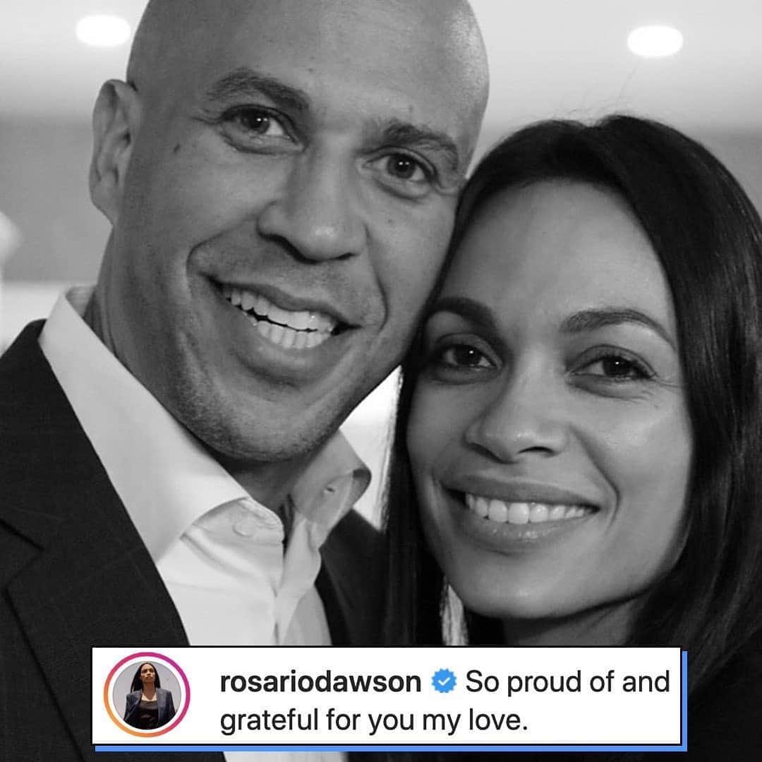 E! Onlineさんのインスタグラム写真 - (E! OnlineInstagram)「Rosario Dawson shared a heartfelt note to her boyfriend, Cory Booker, after he was reelected to the U.S. Senate. Inside their romance at the link in our bio. (📷: Instagram)」11月6日 10時16分 - enews