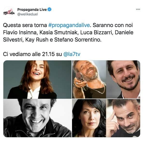 ステファノ・ソレンティーノのインスタグラム：「Ci vediamo stasera! #propagandalive」