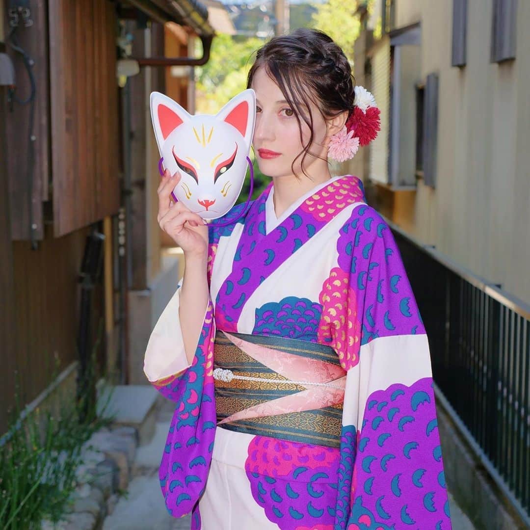 大濠ハンナのインスタグラム：「写真たくさんたまっとる〜🎵✨  #着物旅 #Goto #京都」