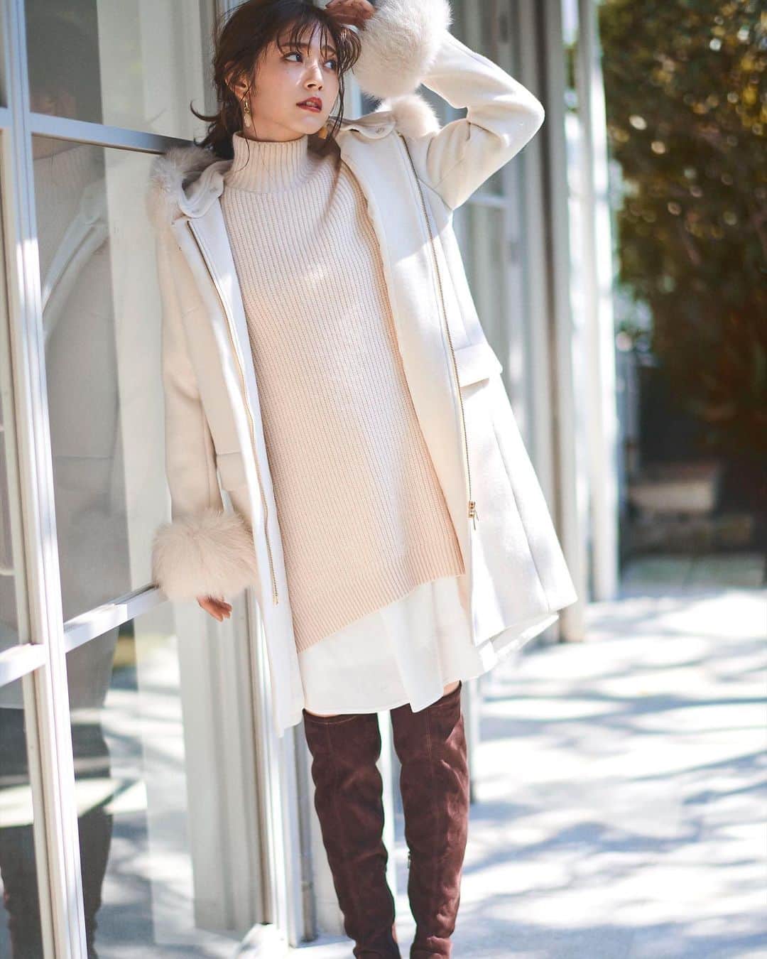 m　Arpege story ファー付きフードリバーコート ファー付きフードリバーコート | コート | Arpege story