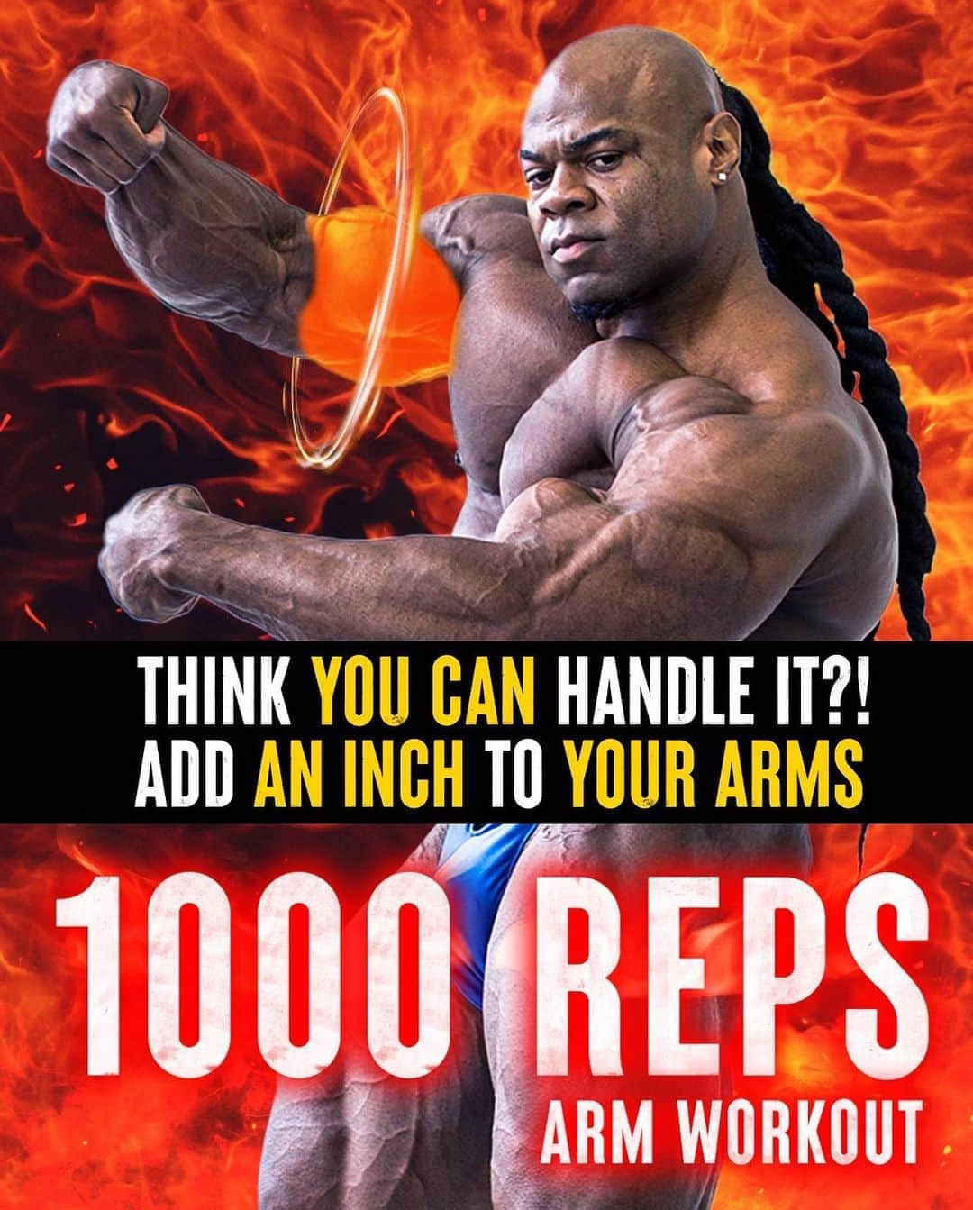カイ・グリーンのインスタグラム：「💪🏾ADD AN INCH TO YOUR ARMS 🔥1000 Rep Program Is Live & Available on Trainwithkai.com  This one is not for the weak hearted💔 I give you the movements and show you the path. But you gotta be willing to put in the work 🔥💪🏾the burn is real y’all!! Prepare yourself  🔥1000 REP WORKOUT 🗣Secrets To Massive Arms 💪🏾Bicep & Tricep Anatomy 📝Workouts Explained 📖27+ Detailed Pages」