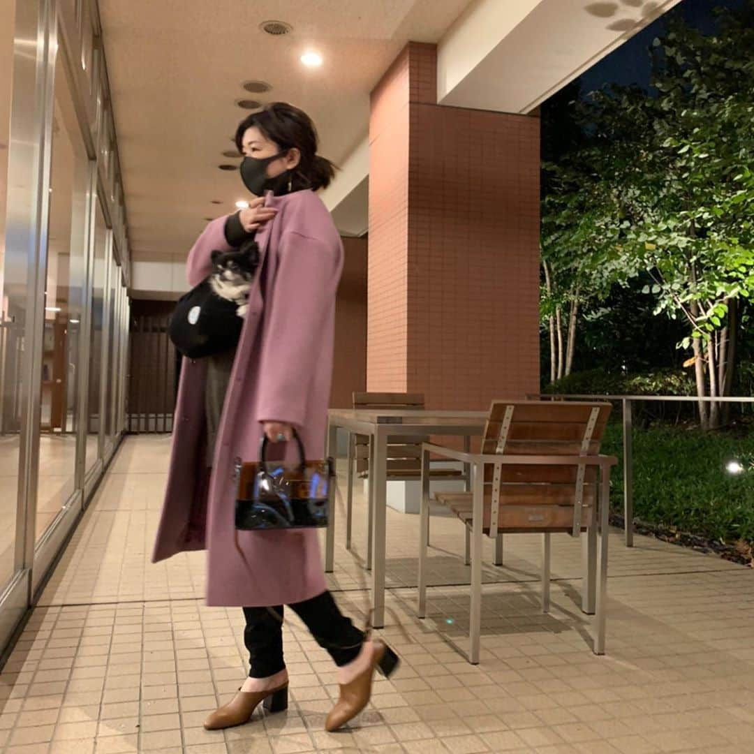 kawakami momokoさんのインスタグラム写真 - (kawakami momokoInstagram)「コート　@elendeek  #elendeek #エレンディーク ニット　@lappartement_jp #lappartement #アパルトモン パンツ　@zara #zara #ザラ バッグ　@nanananaofficial #nananana #ナナナナ 靴　@hermes #hermes #エルメス   今日20時から エレンディークライブやるからね❤️」11月6日 14時43分 - momoko.kawakami.29