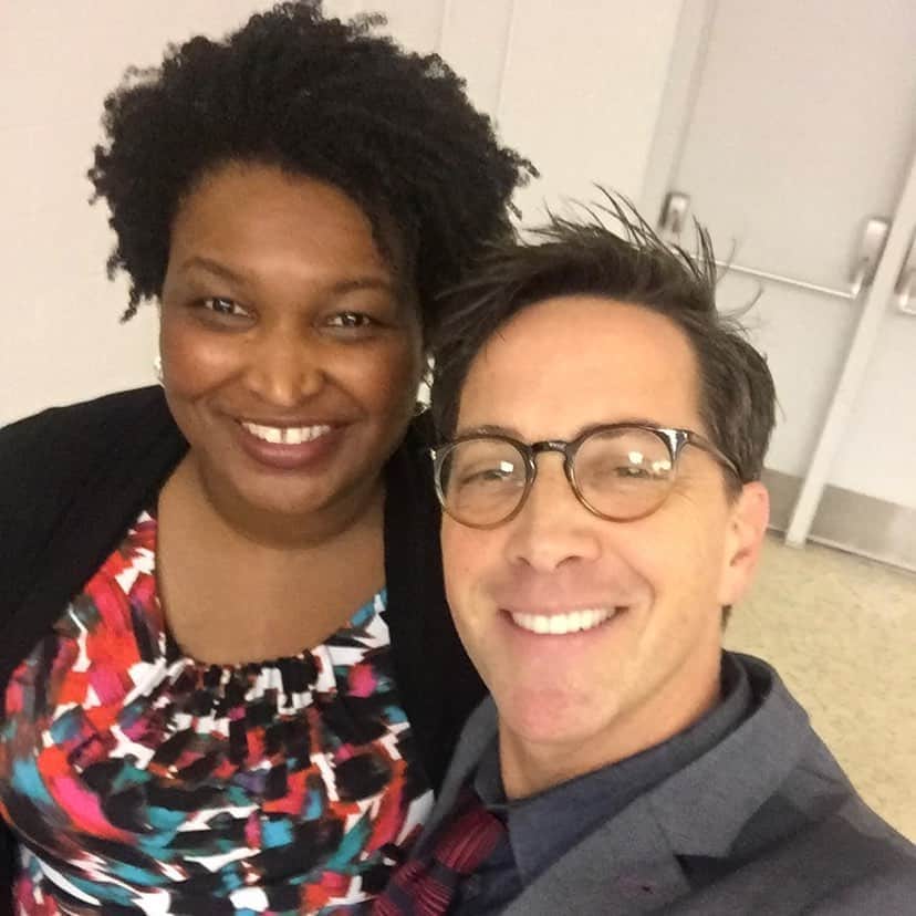 ダン・ブカティンスキーのインスタグラム：「Four years ago in Atlanta we met and I tried to keep it together.  You were and are an inspiration. Thanks @staceyabrams for keeping US together in these trying times!  You have been nothing short of an inspiration.  #counteveryvote.」