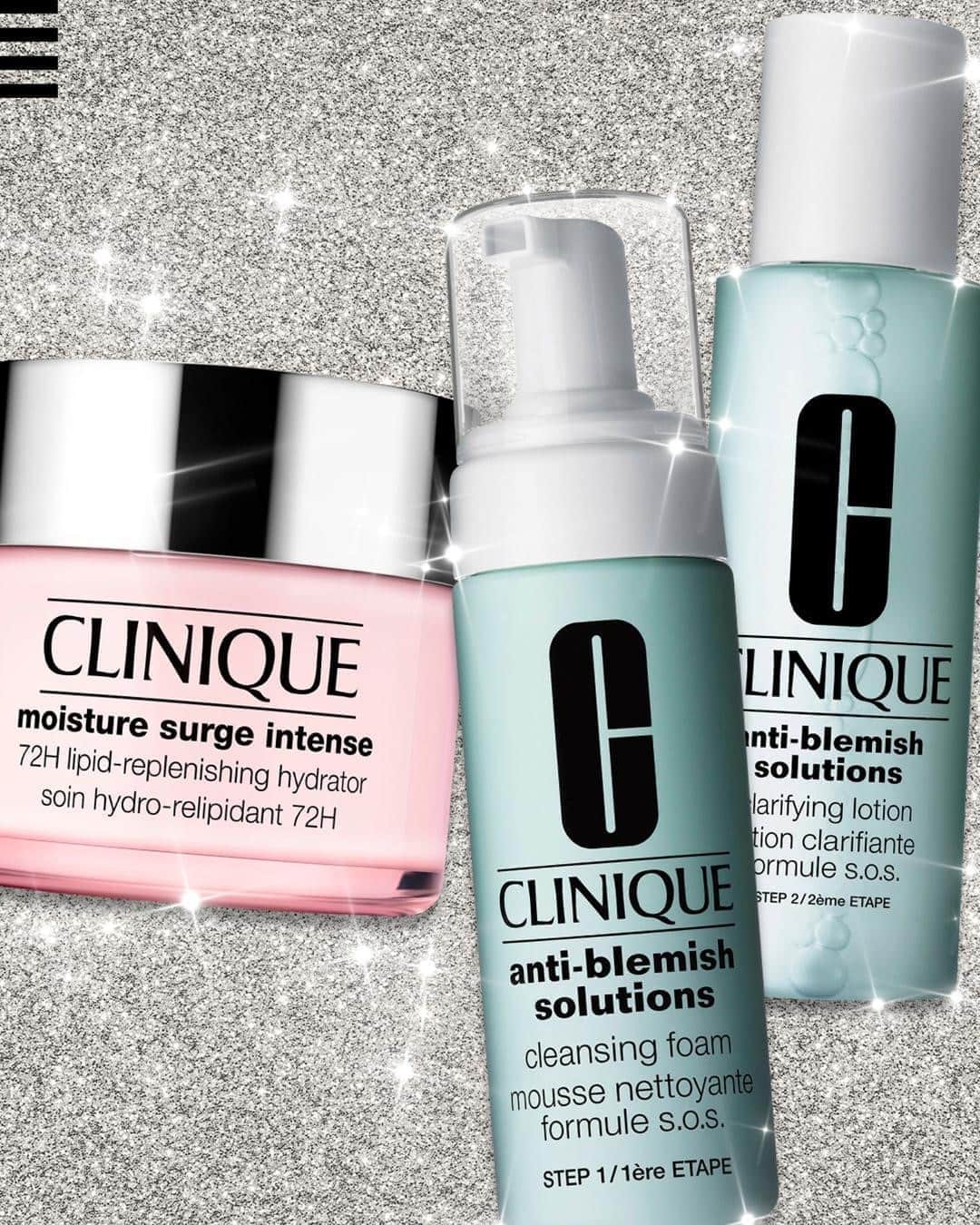 のインスタグラム：「Qui lutte avec sa peau en ce moment ? Petits boutons, points noirs, effets du masque... 🙄 Un bon plan @cliniquefrance vous attend sur sephora.fr : la célèbre gamme Anti-Blemish, contre les imperfections, est à -30% !  Et une surprise n'arrivant jamais seule, Le soin hydro-relipidant 72h Moisture Surge en format 125ml est à -30% aussi 😍  Offres disponibles sur sephora.fr et en Click & Collect. Voir conditions sur sephora.fr. #SephoraFrance」